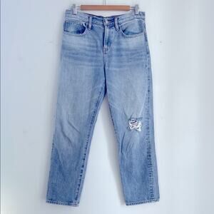 J. Crew Slouch Boyfriend Jean loose fit distressed slim straight denim jeans 26